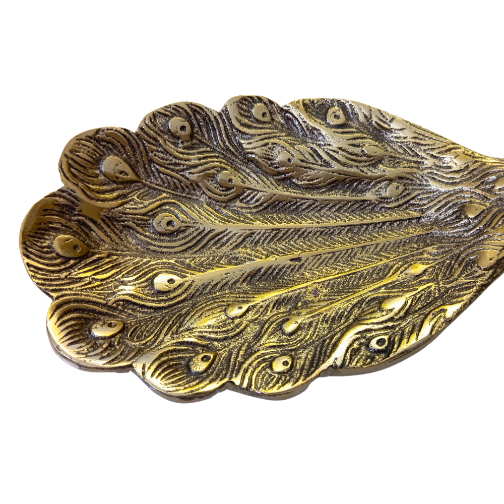 Raj Mor Platter – Antique Finish Metal Peacock Platter – Diwali Gifting | Home Decor | Housewarming Gift | Wedding Gift | Corporate Gifting