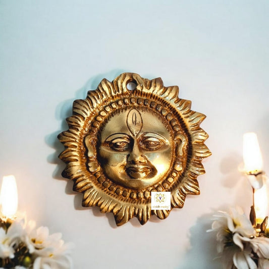 7-Inch Brass Sun | Wall Decor | Vastu Decor | House Warming Gift