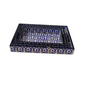 Ikkat Aura Tray Set – Epoxy Coated MDF Rectangle Tray Set of 3 – Diwali Gifting | Home Decor | Housewarming Gift | Wedding Gift | Corporate Gifting