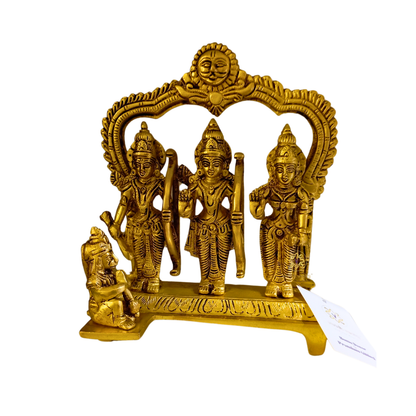 Divya Ram Darbar – Brass Idol of Shri Ram, Sita, Lakshman & Hanuman