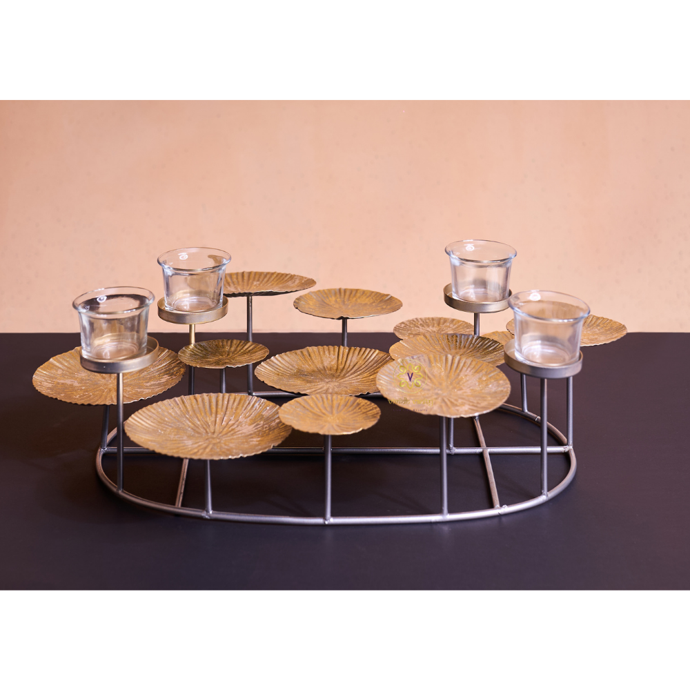 Golden Orbit – Metallic Gold Decorative Candle & Potpourri Holder – Diwali Gifting | Home Decor | Housewarming Gift | Wedding Gift | Corporate Gifting