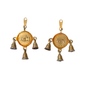 Trighanta ShubhLabh Set – Brass Shubh Labh Wall Hanging with 3 Bells – Brass | Pooja Decor | Diwali Gifting | Home Decor | Housewarming Gift