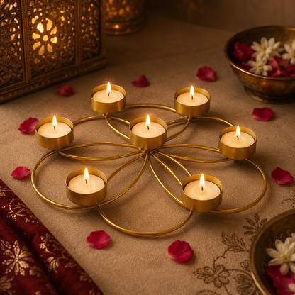 Glow Orbit – Contemporary Candle Holder with Petal Loops – Diwali Gifting | Home Decor | Housewarming Gift | Corporate Gifting