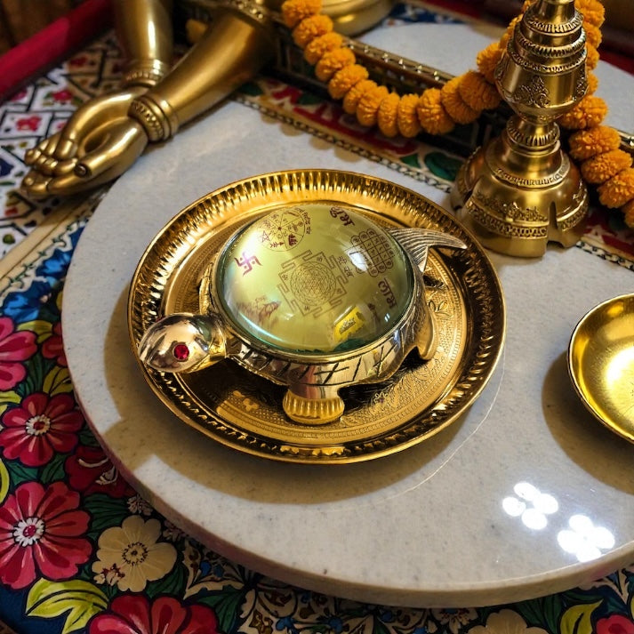 SaptSiddhi Yantra  – Vastu Tortoise with 7 Auspicious Yantras for Fulfilment & Prosperity – Brass | Pooja Decor | Diwali Gifting | Home Decor | Housewarming Gift (Copy)