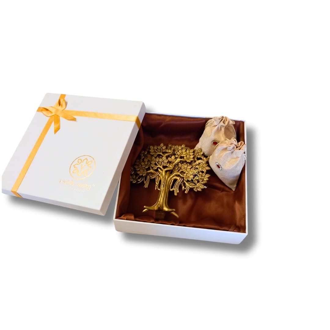 Bhagya Vriksha – Brass Kalpavriksh (Wish-Fulfilling Tree) – Brass Gift Box