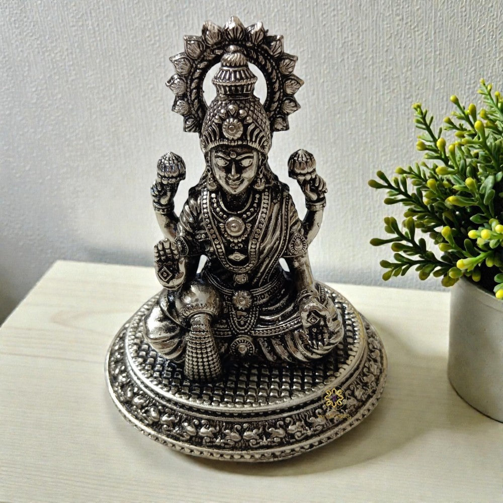 Shubh Sampatti Silver Set – Twin Brass Idols of Wealth & Wisdom – Brass | Pooja Decor | Diwali Gifting | Home Decor | Wedding Gift
