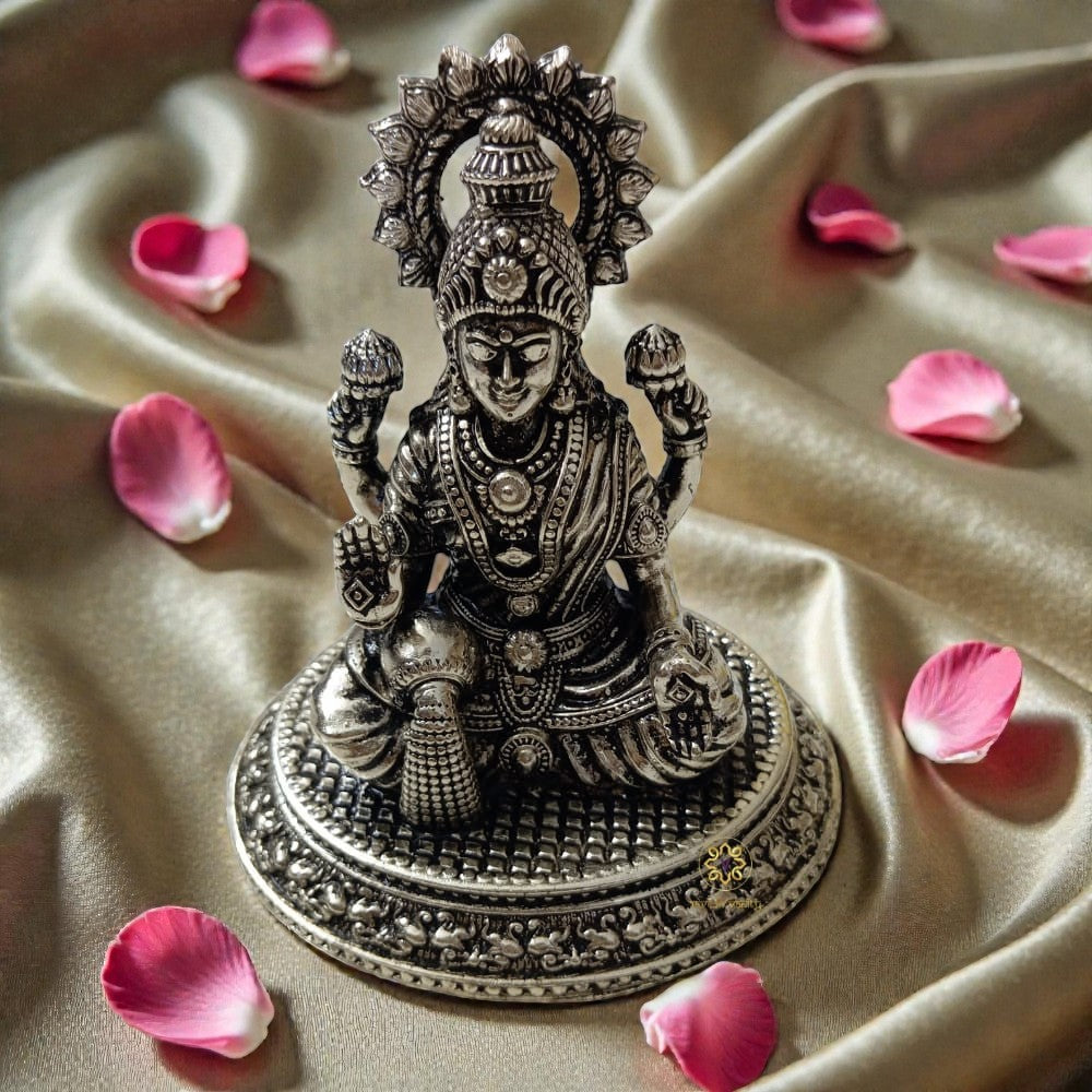 Shubh Sampatti Silver Set – Twin Brass Idols of Wealth & Wisdom – Brass | Pooja Decor | Diwali Gifting | Home Decor | Wedding Gift