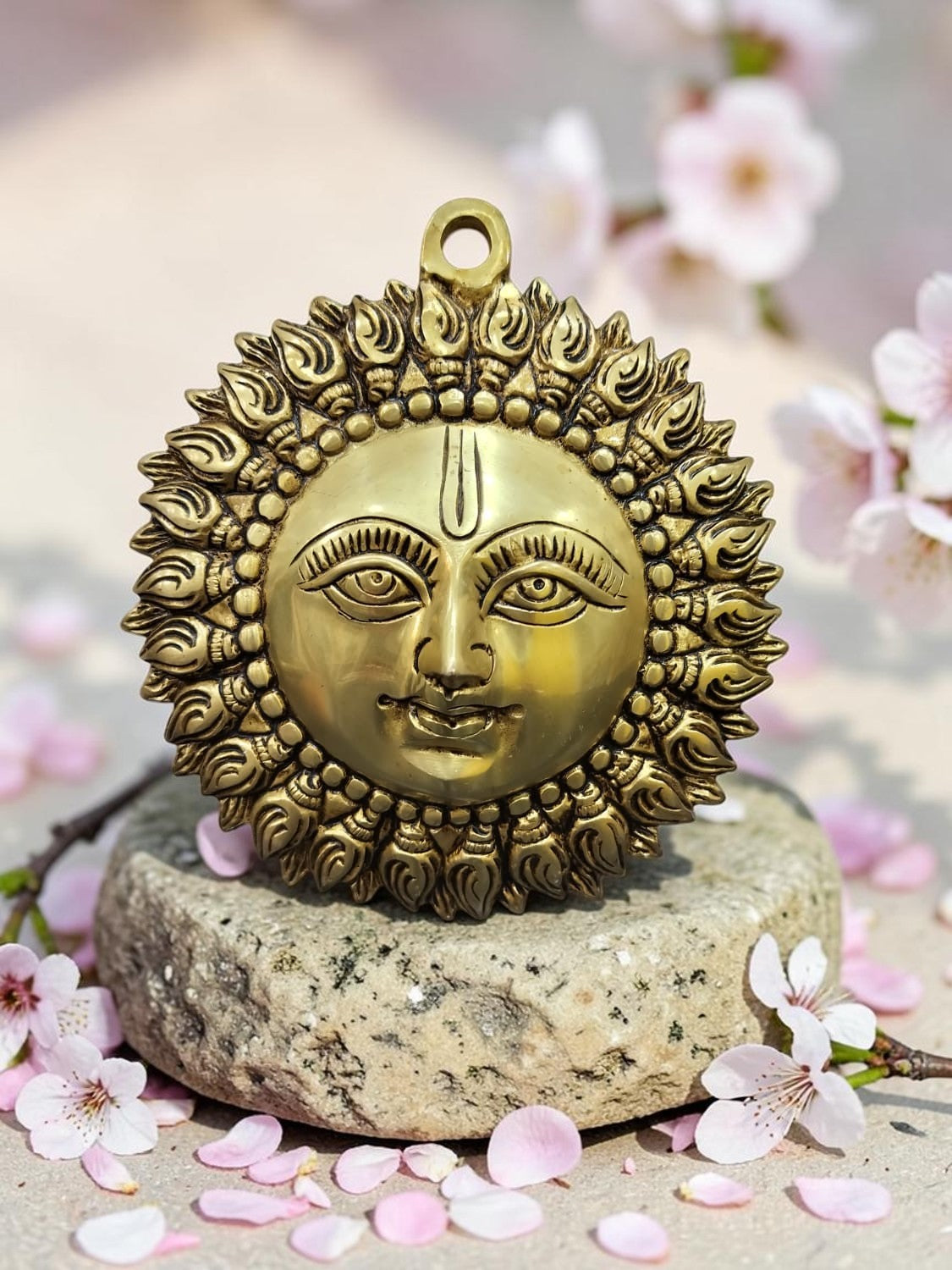 7-Inch Brass Sun | Wall Decor | Vastu Decor | House Warming Gift