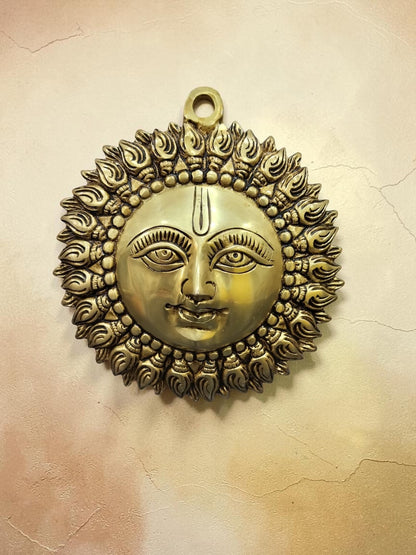 7-Inch Brass Sun | Wall Decor | Vastu Decor | House Warming Gift