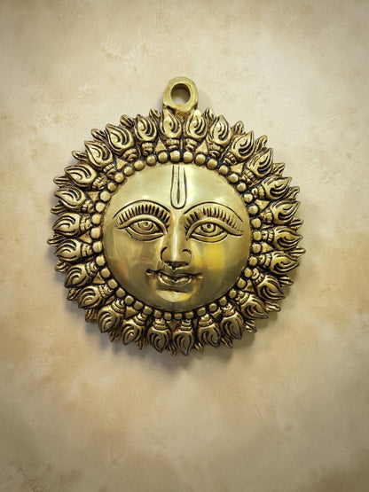 7-Inch Brass Sun | Wall Decor | Vastu Decor | House Warming Gift