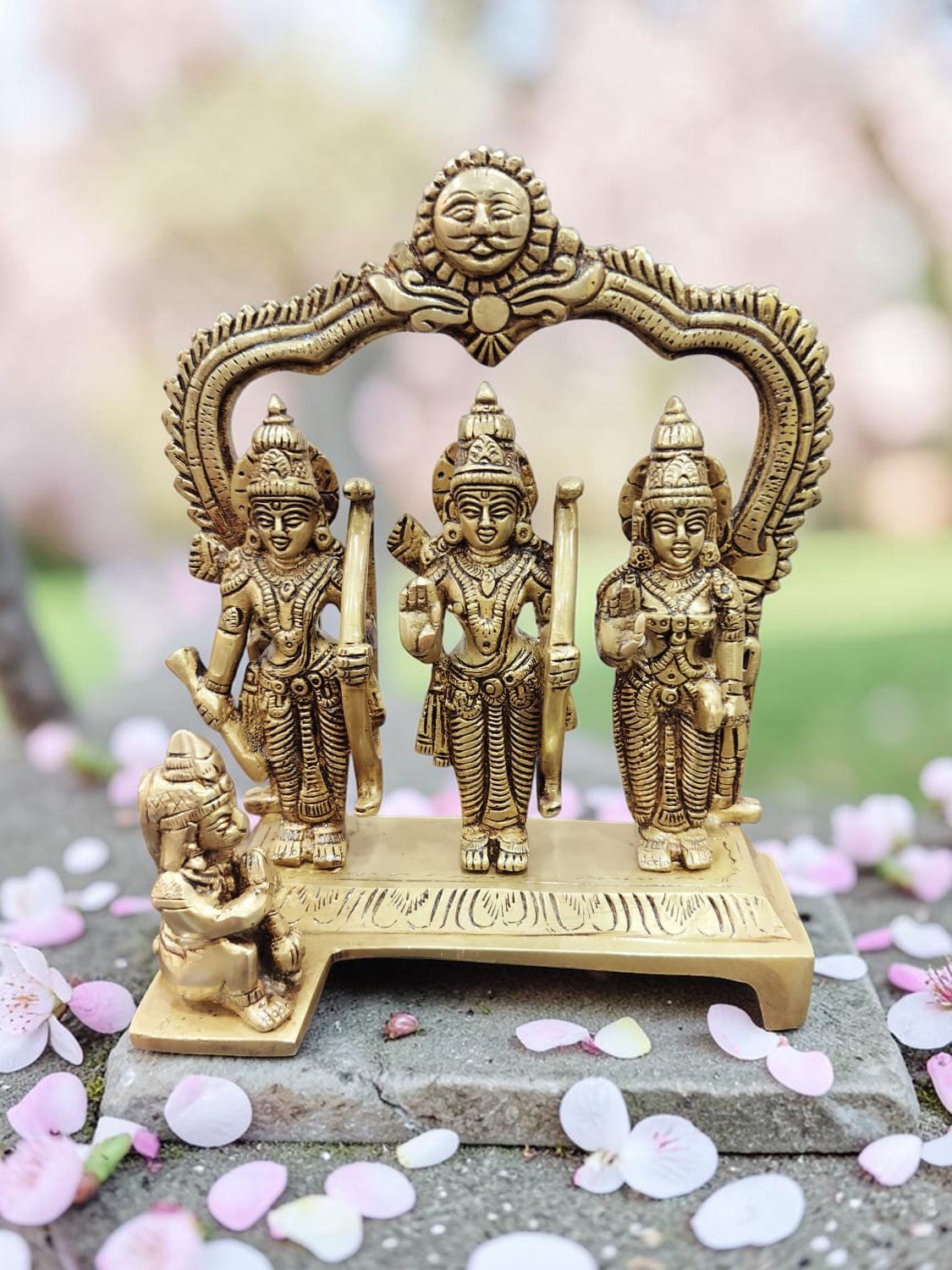 Divya Ram Darbar – Brass Idol of Shri Ram, Sita, Lakshman & Hanuman