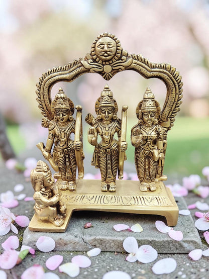 Divya Ram Darbar – Brass Idol of Shri Ram, Sita, Lakshman & Hanuman