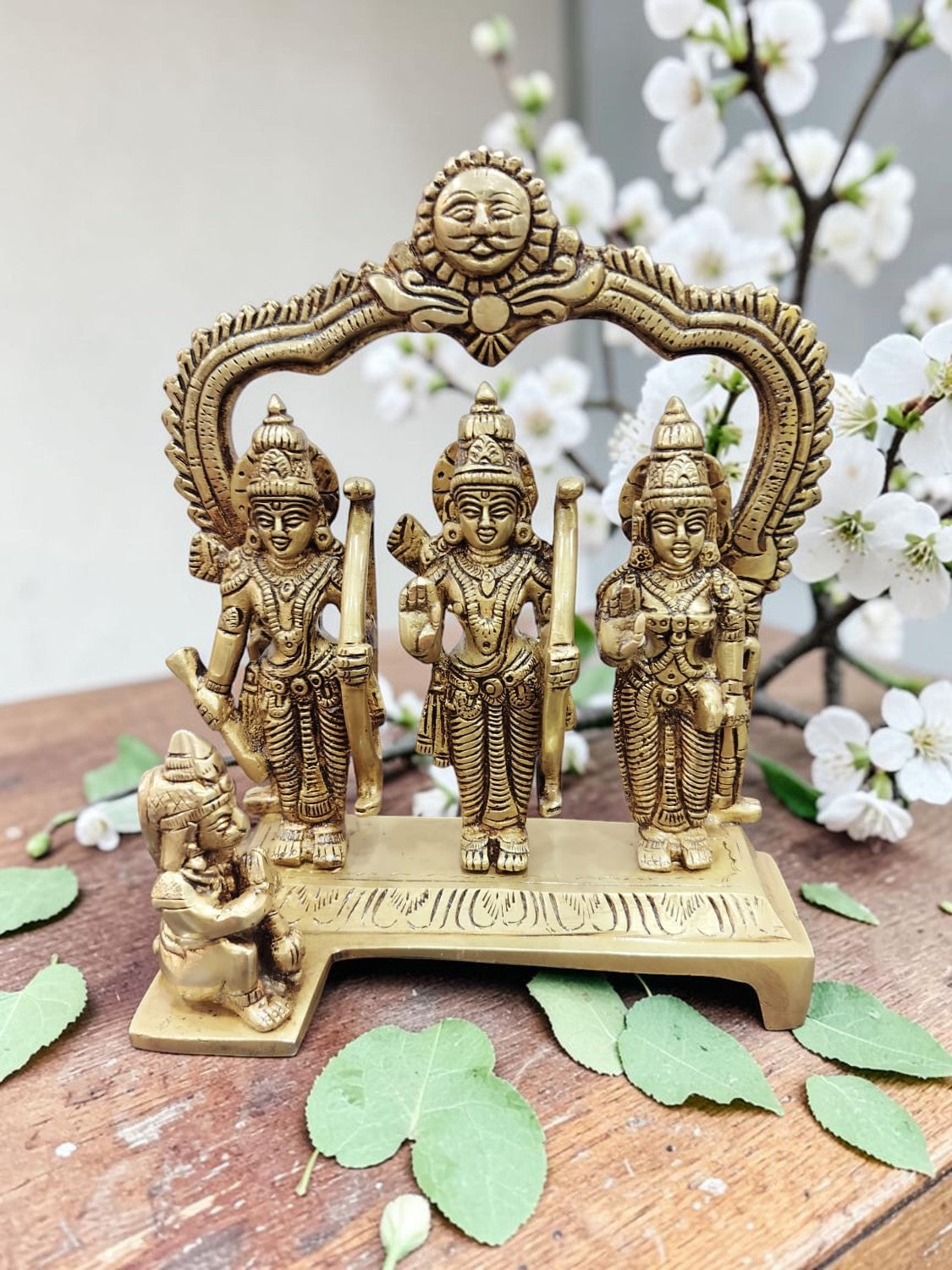 Divya Ram Darbar – Brass Idol of Shri Ram, Sita, Lakshman & Hanuman