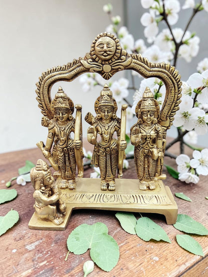 Divya Ram Darbar – Brass Idol of Shri Ram, Sita, Lakshman & Hanuman